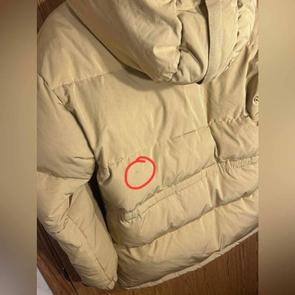 Zara Quilted Hooded Down Puffer Coat - Picture 8 of 8